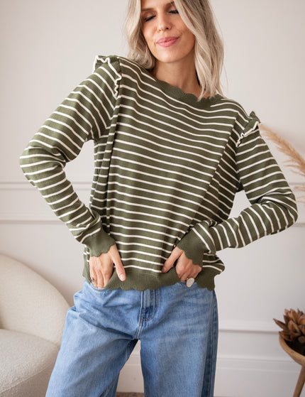 Pullover - Rylie Stripe - Khaki