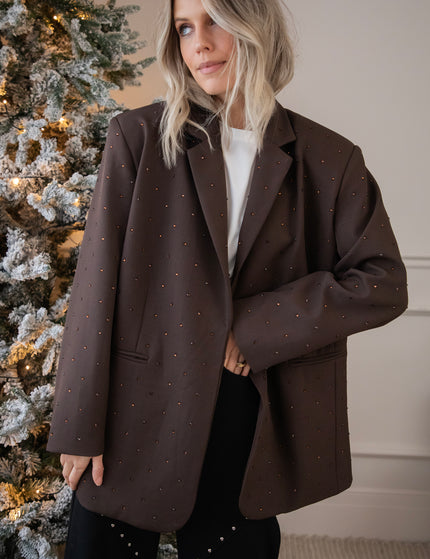 She Sparkles Everywhere Choco - Blazer