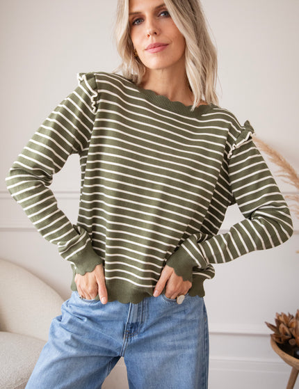 Pullover - Rylie Stripe - Khaki