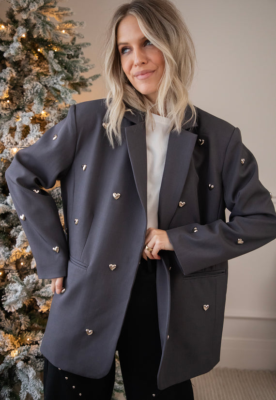 Pop Of Love Grey - Blazer