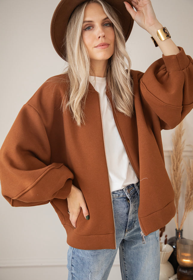 Snuggle Up Brown  - Cardigan