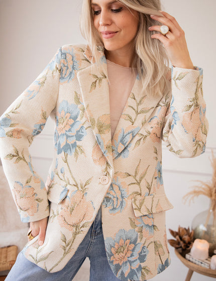 Rosy Belle Beige/Blue - Blazer