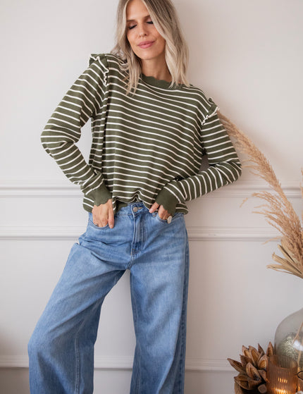 Pullover - Rylie Stripe - Khaki