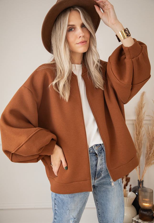 Snuggle Up Brown  - Cardigan