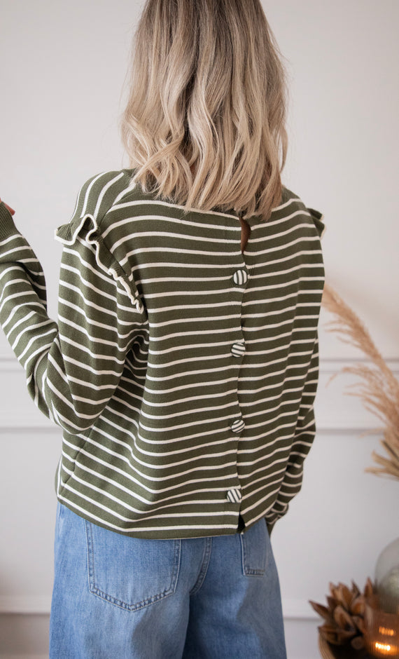 Pullover - Rylie Stripe - Khaki