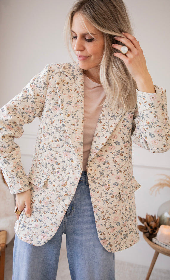 Rosy Belle Beige/Soft Pink - Blazer