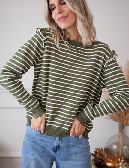 Pullover - Rylie Stripe - Khaki