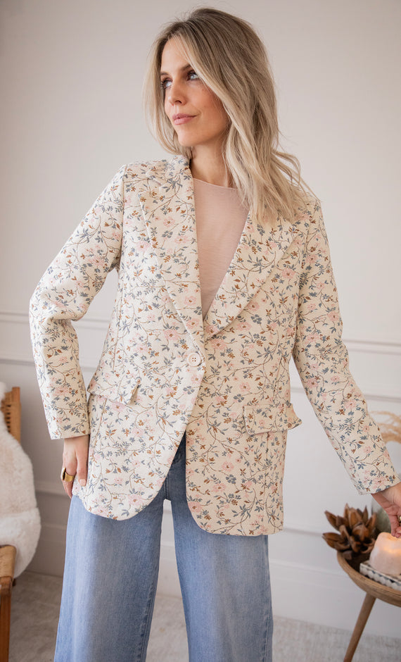 Rosy Belle Beige/Soft Pink - Blazer
