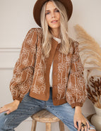 Leila Flowered Brown - Jacket