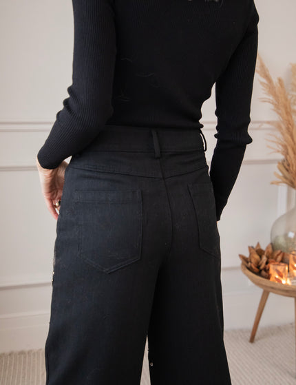 Straight Studs Black - Jeans