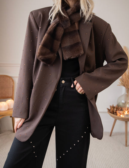 She Sparkles Everywhere Choco - Blazer