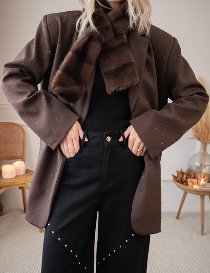 Straight Studs Black - Jeans