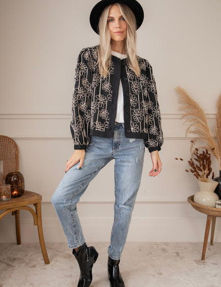 Leila Flowered Black - Jacket