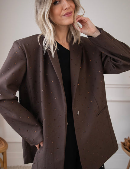 She Sparkles Everywhere Choco - Blazer