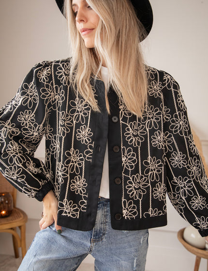 Leila Flowered Black - Jacket