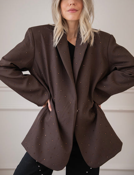 She Sparkles Everywhere Choco - Blazer