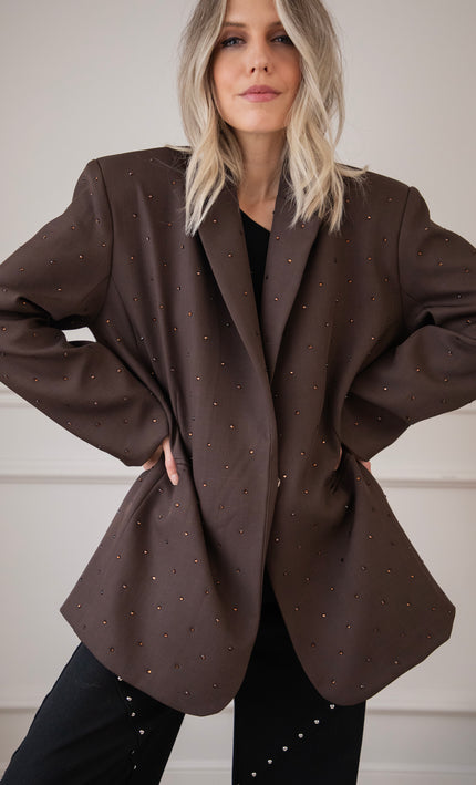 She Sparkles Everywhere Choco - Blazer