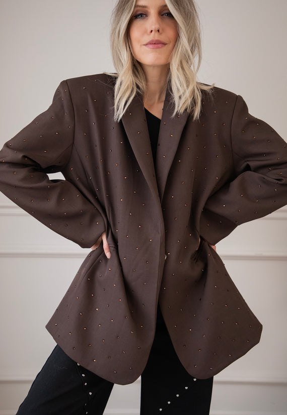 She Sparkles Everywhere Choco - Blazer