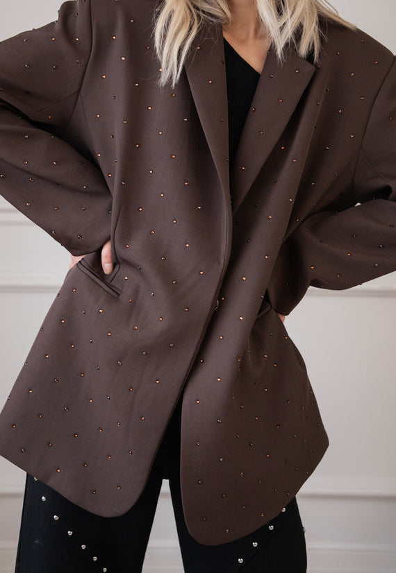 She Sparkles Everywhere Choco - Blazer