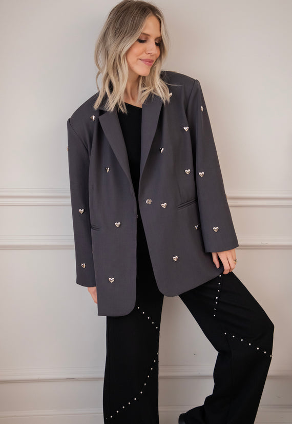 Pop Of Love Grey - Blazer