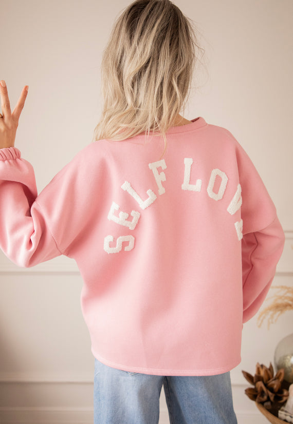 Lily Self Love Baby Pink/Off White - Sweater