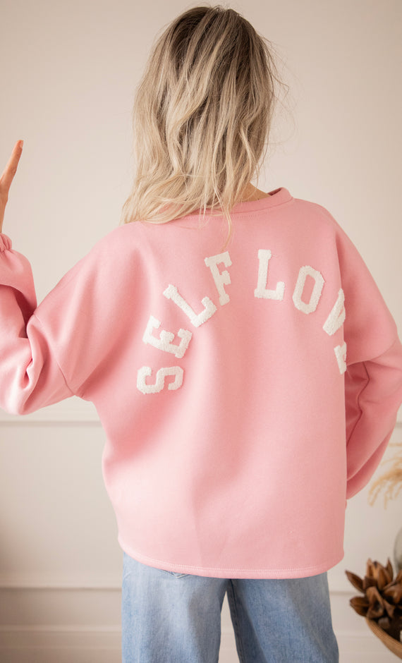 Lily Self Love Baby Pink/Off White - Sweater