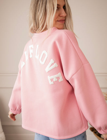 Lily Self Love Baby Pink/Off White - Sweater