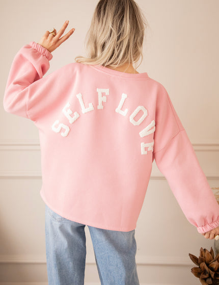 Lily Self Love Baby Pink/Off White - Sweater