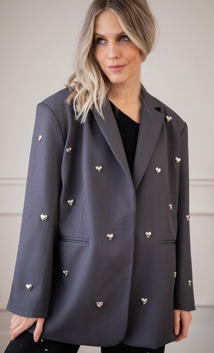 Pop Of Love Grey - Blazer