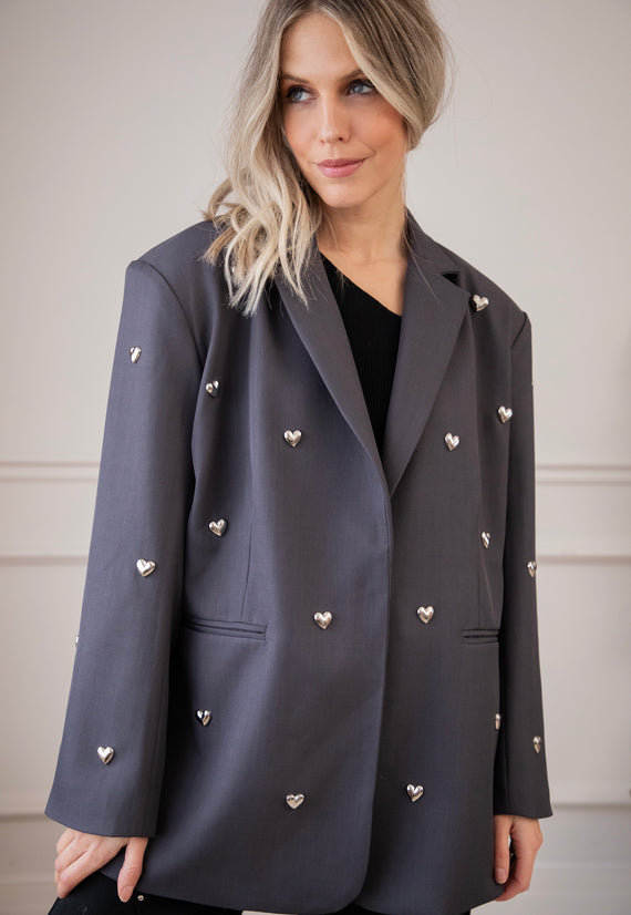 Pop Of Love Grey - Blazer