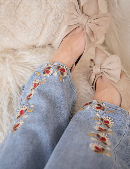 Little Bloom Detail Blue - Jeans