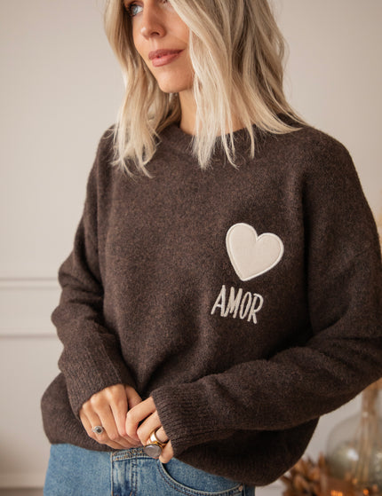 Pullover - Amor - Choco/Beige