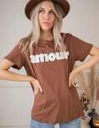 Amour Brown/White - T-Shirt