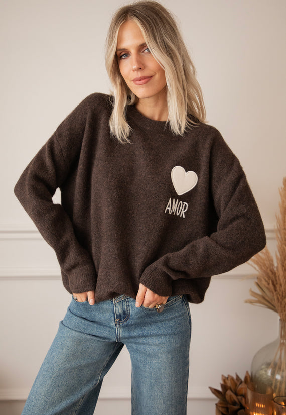 Amor Choco/Beige - Trui