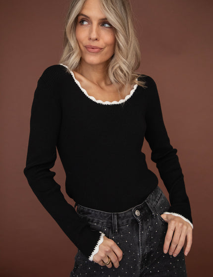 Mona Rib Black - Longsleeve