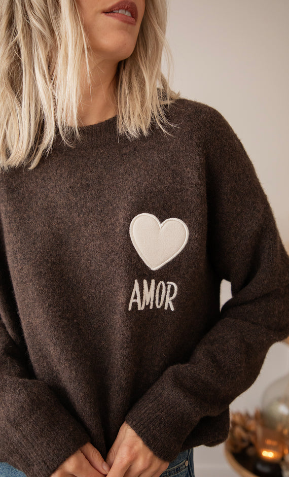 Amor Choco/Beige - Trui