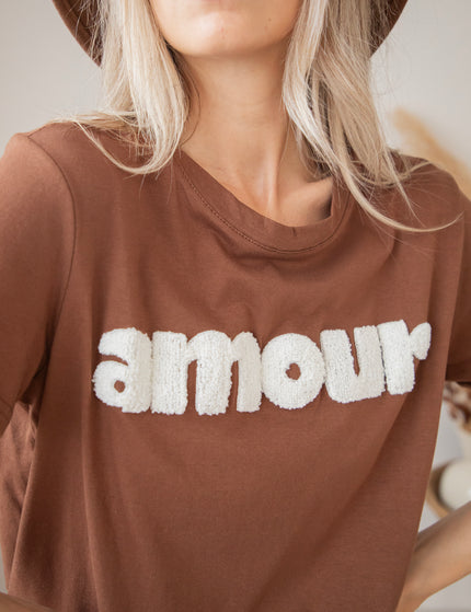 Amour Brown/White - T-Shirt