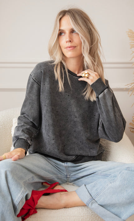 Comfy Glam Dark Grey - Sweater