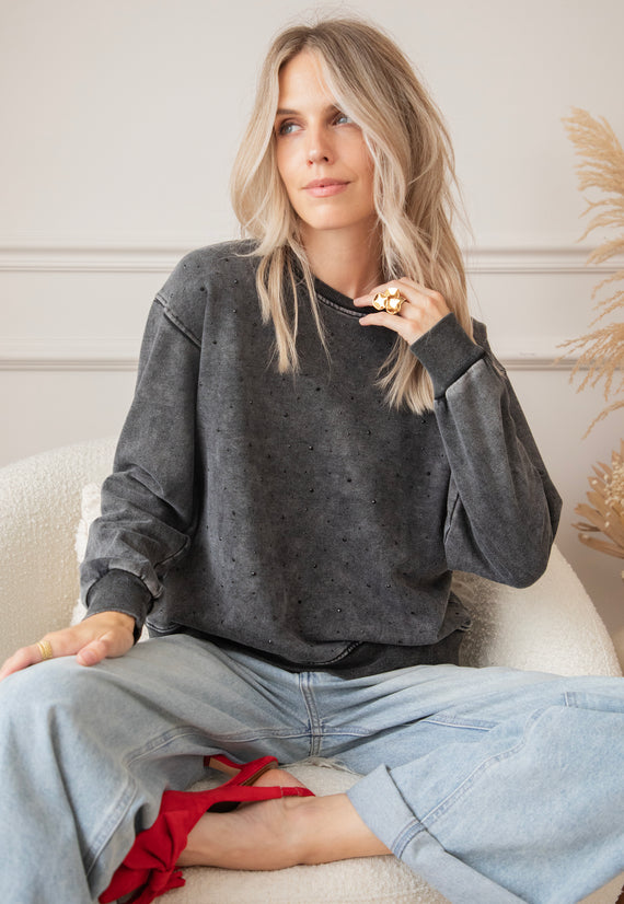 Comfy Glam Dark Grey - Sweater