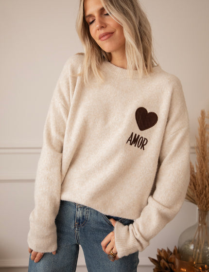 Pullover - Amor - Cream/Choco