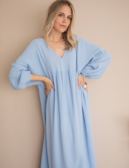 Maud Tetra Soft Blue - Maxi Dress