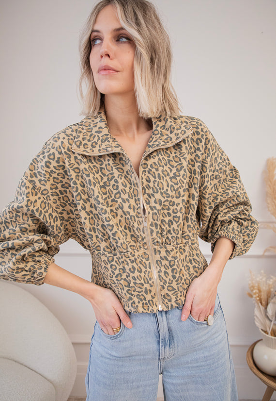 Jacke - Love Leopard - Beige