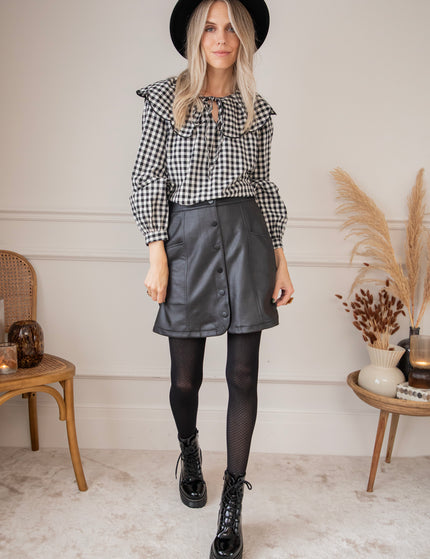 Charlie Check Black - Blouse