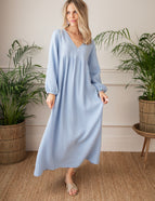 Maud Tetra Soft Blue - Maxi Dress