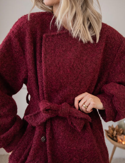 Melina Melange Bordeaux - Coat