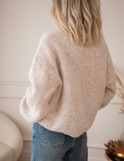 Pullover - Cozy Weekend Love - Taupe