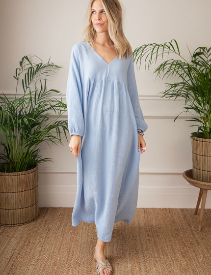 Maud Tetra Soft Blue - Maxi Dress