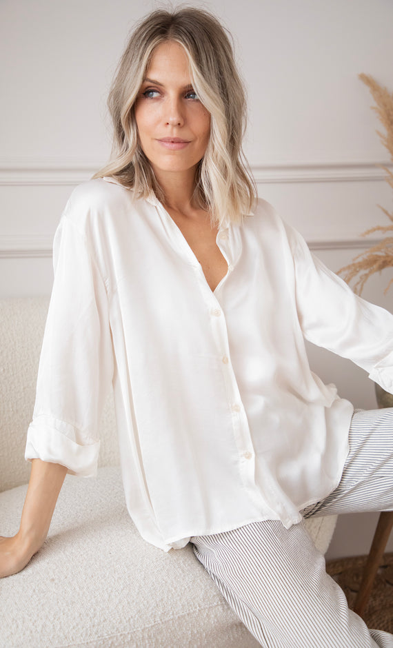 Bluse - Silky Softness - Beige