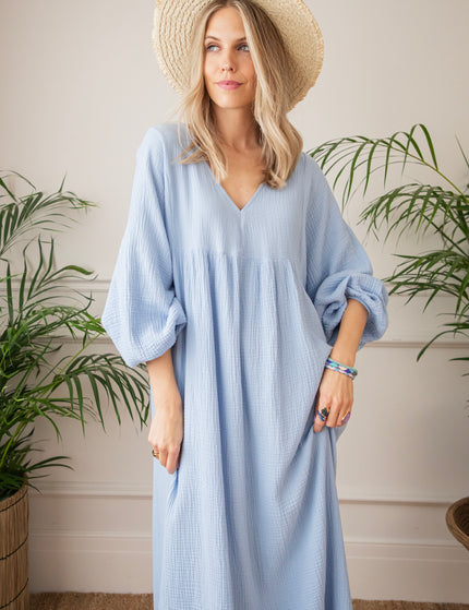 Maud Tetra Soft Blue - Maxi Dress