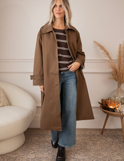 Pullover - Fall For Stripes - Choco